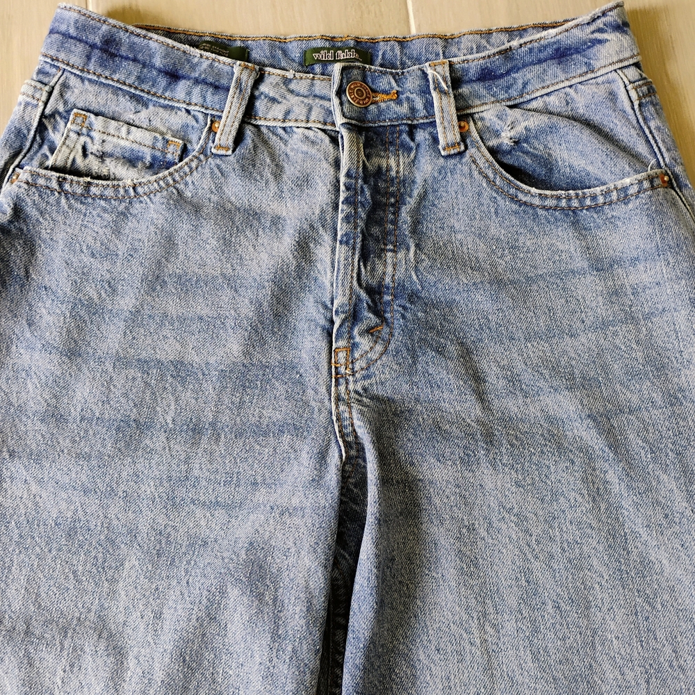 Wild Fable Distressed Denim Straight Leg Jeans Sz 6 - Picture 3 of 15